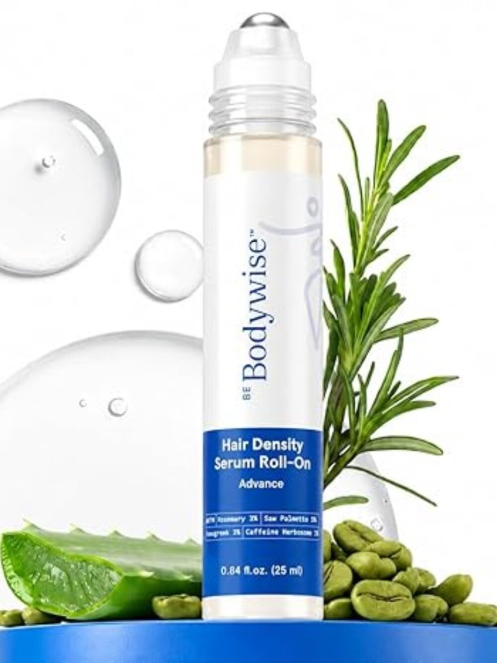 Be Bodywise Hair Growth Serum Roll On 5% Saw Palmetto,3% Rosemary Oil for Hair G